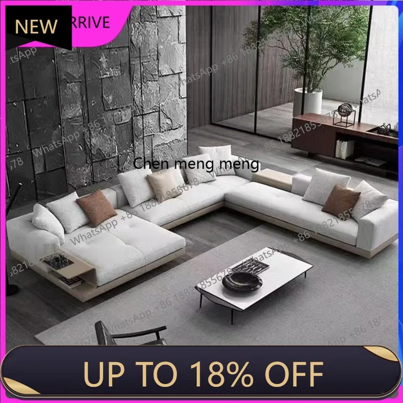 

M78 Sofa Italian minimalist living room first layer cowhide modern villa horizontal hall designer sofa