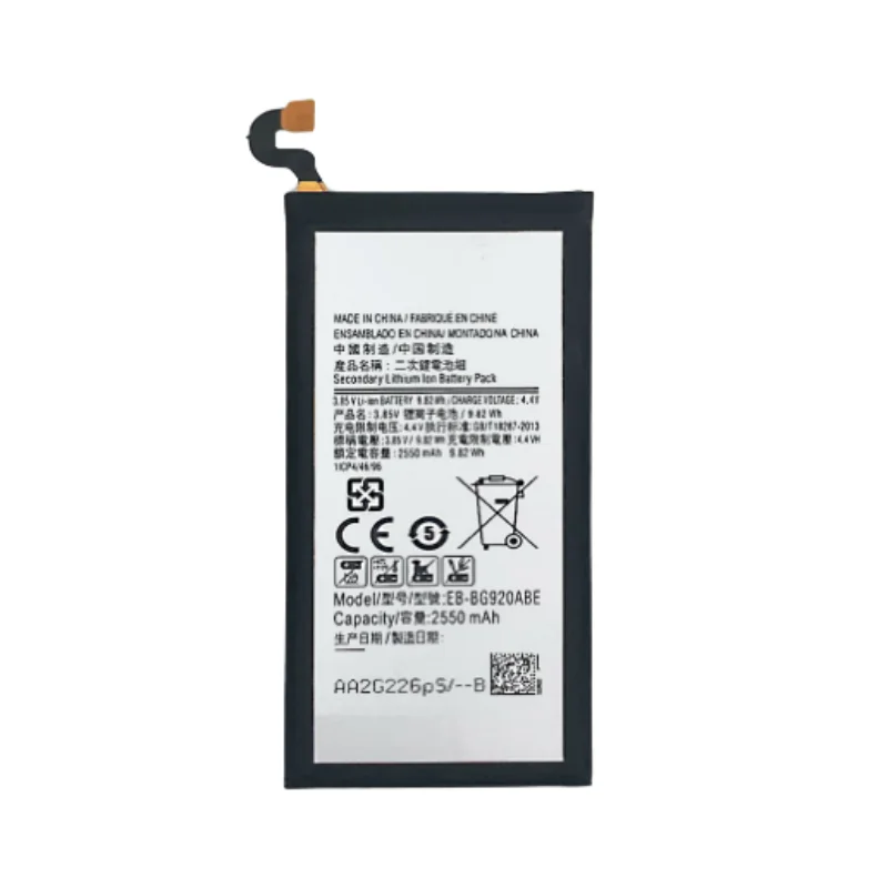 New Battery 2550mAh EB-BG920ABE  Battery For Galaxy S6 Mobile Phone Batteries +Tools