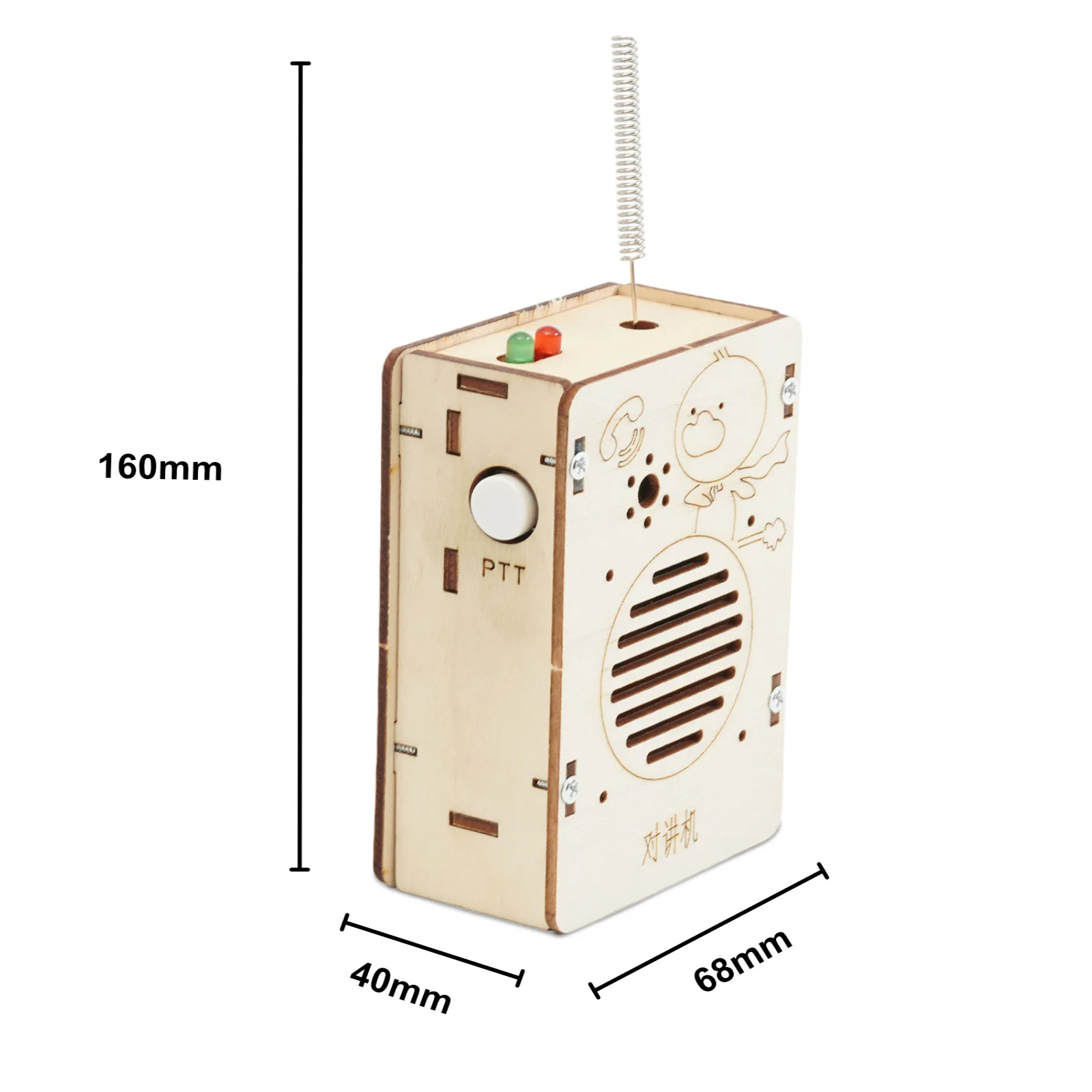 DIY Wireless Walkie-talkie Model Science Toys Kids Experimental Tool Kit Learning Education Wooden Puzzle Games