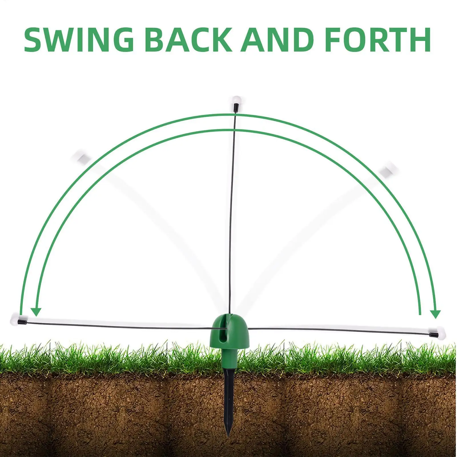 Jumping Yard Lights 4 Pieces Christmas Swing LED Stake Lights Yard Holiday Party Lighting For Outdoor Courtyard Patio Lawn