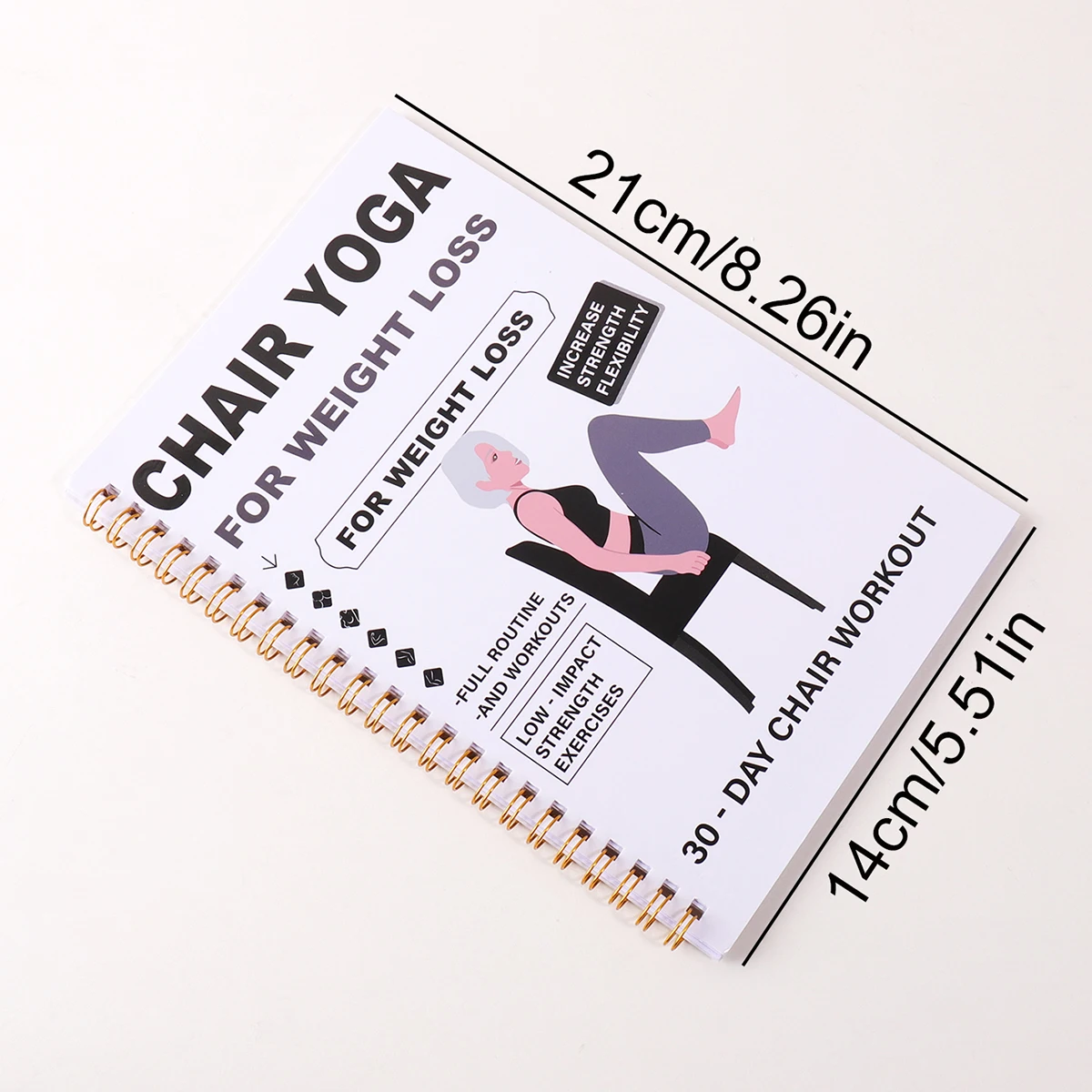 28-30 Day Chair Yoga Guide Weight Loss Muscle Strength Flexibility Beginner Seated Workout Book for Seniors & Adults view 5