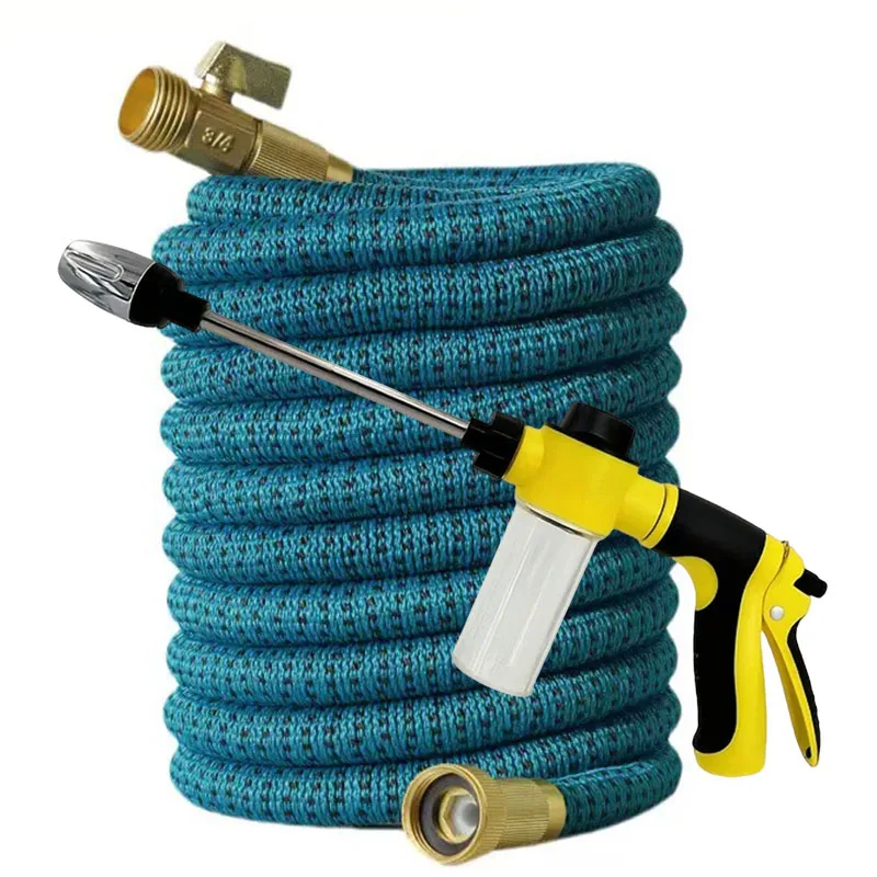 

Растягивающийся волшебный шланг высокого давления с пистолетом-распылителем для мойки автомобилей, набор для полива сада и орошения, для использования на улице