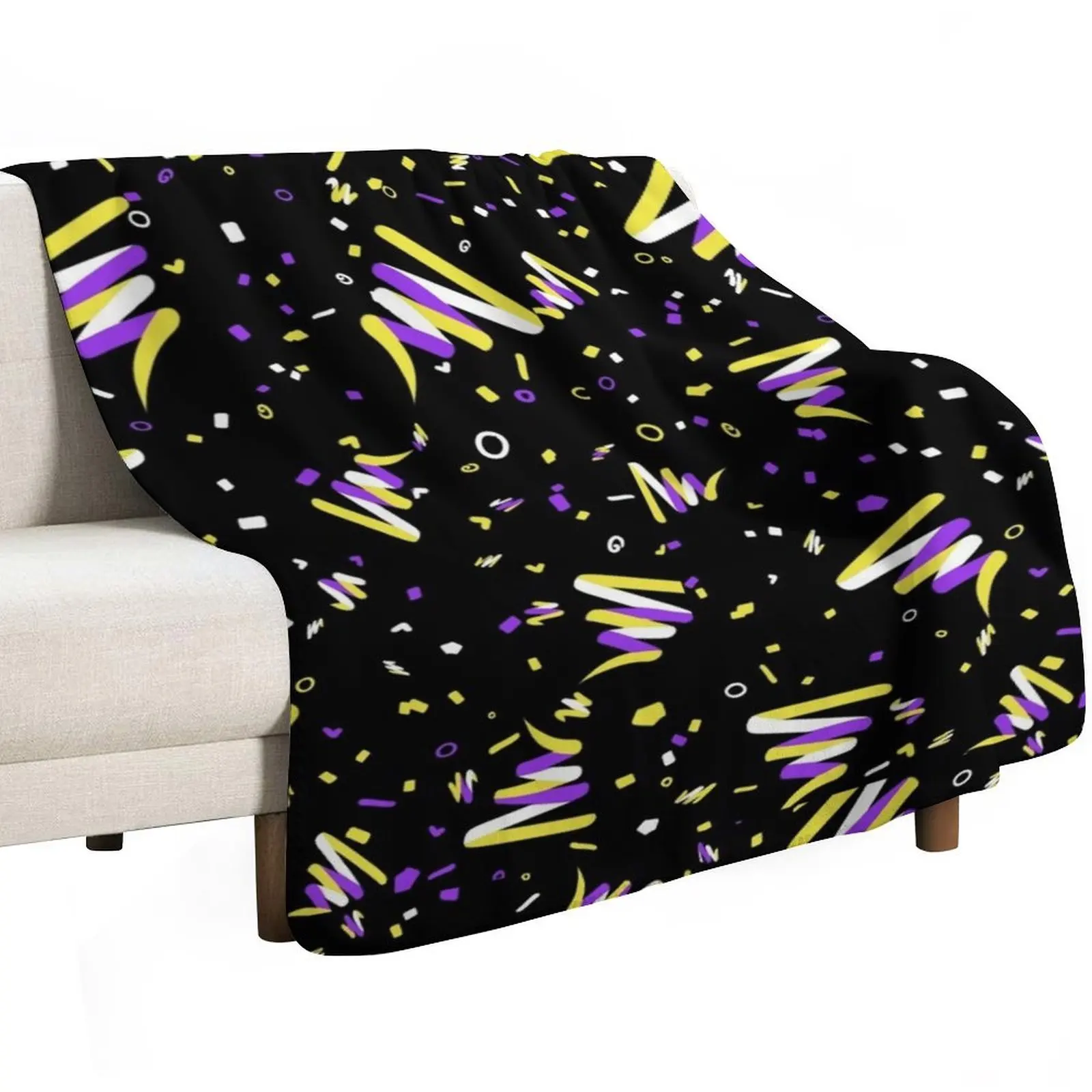 Nonbinary Pride Arcade Carpet Throw Blanket for babies Personalized Gift Custom Cute Plaid Kid'S Thermals For Travel Blankets