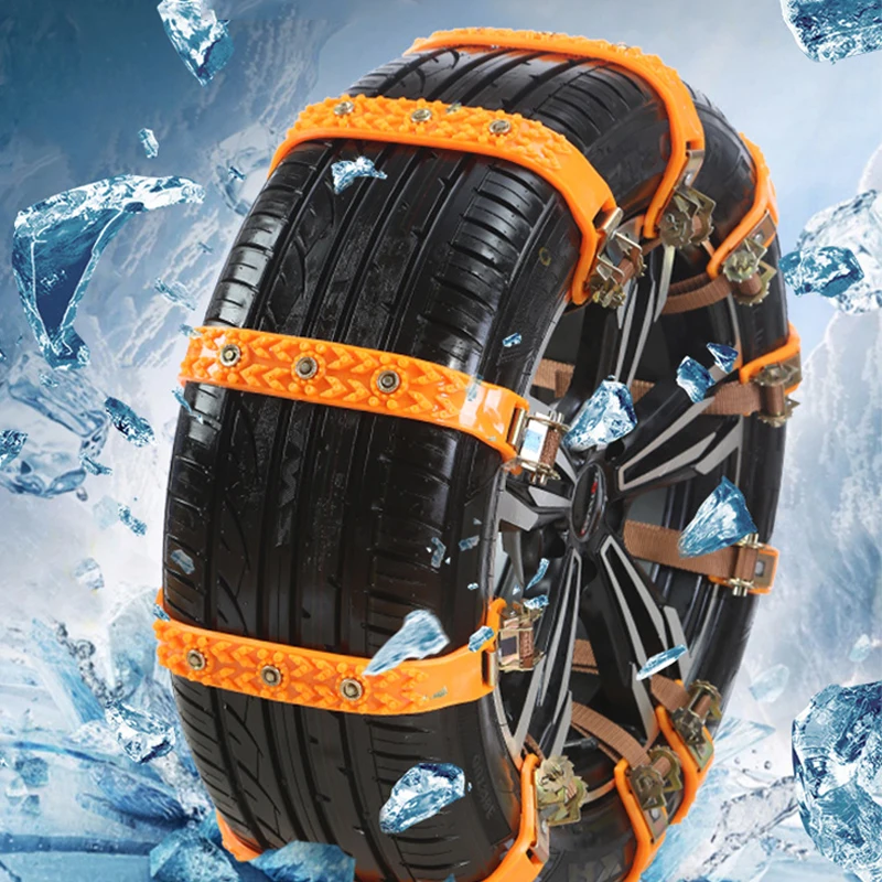 

Winter Snow Chain Car Tire Nonskid Chain Tyre Anti-skid Chains Snow Chains for Cars Most car Wheel Outdoor Emergency 1pc