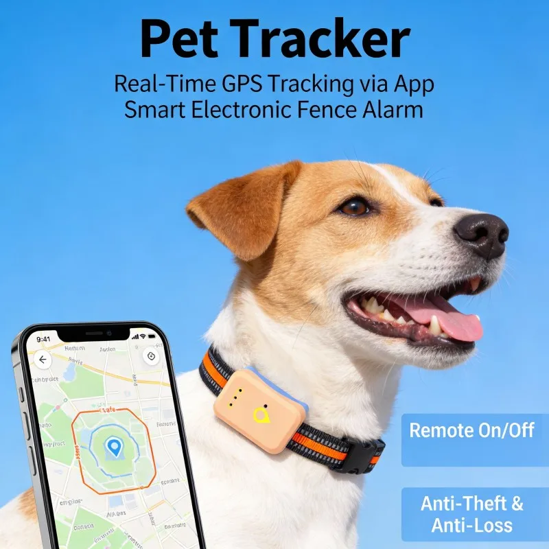4G full Netcom GPS locator pet collar dog cat animal anti-lost anti-theft tracker