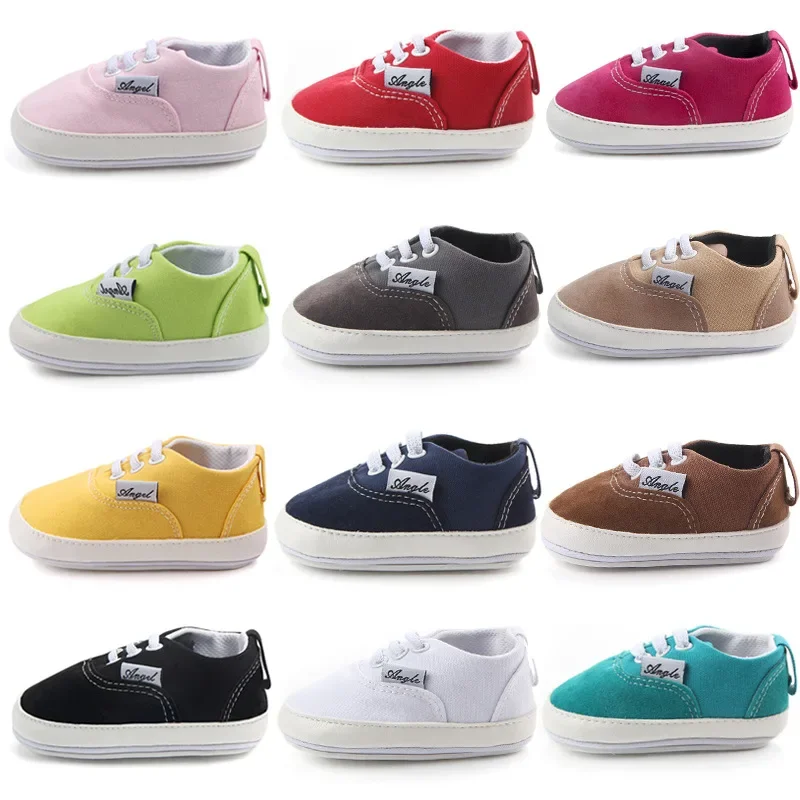 wholesale spring and autumn new multi-color versatile canvas rubber sole baby toddler 0-1 years old shoes