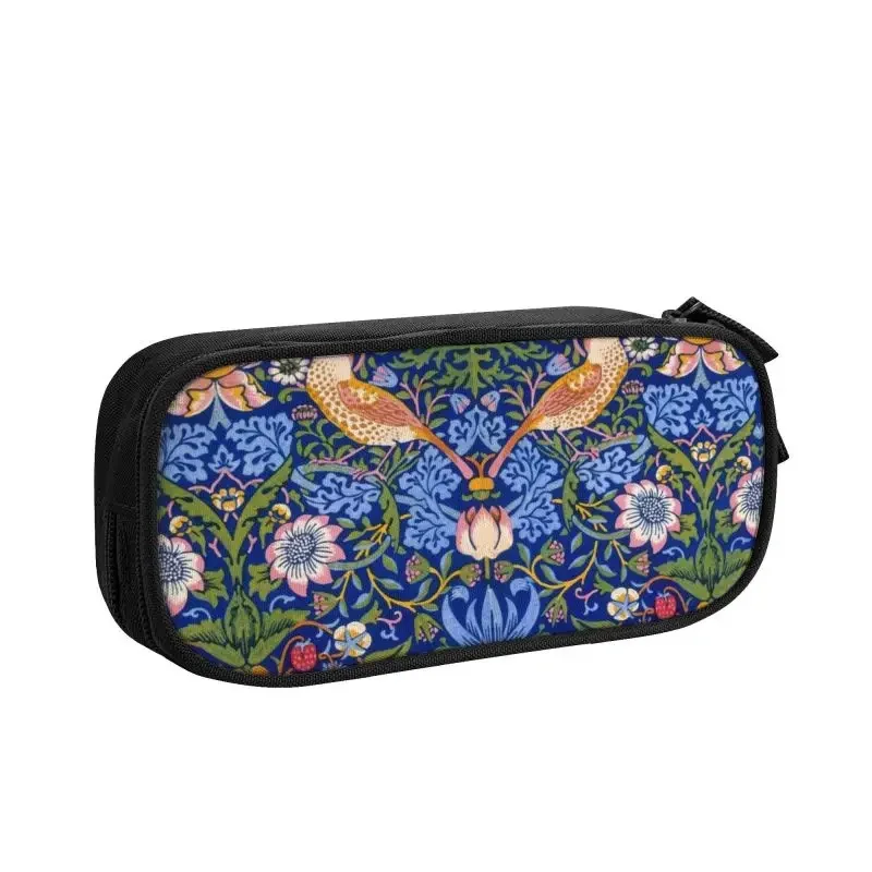 Kawaii William Morris Pencil Cases for Boy Girl Large Capacity The Strawberry Thief Pencil Pouch School Supplies