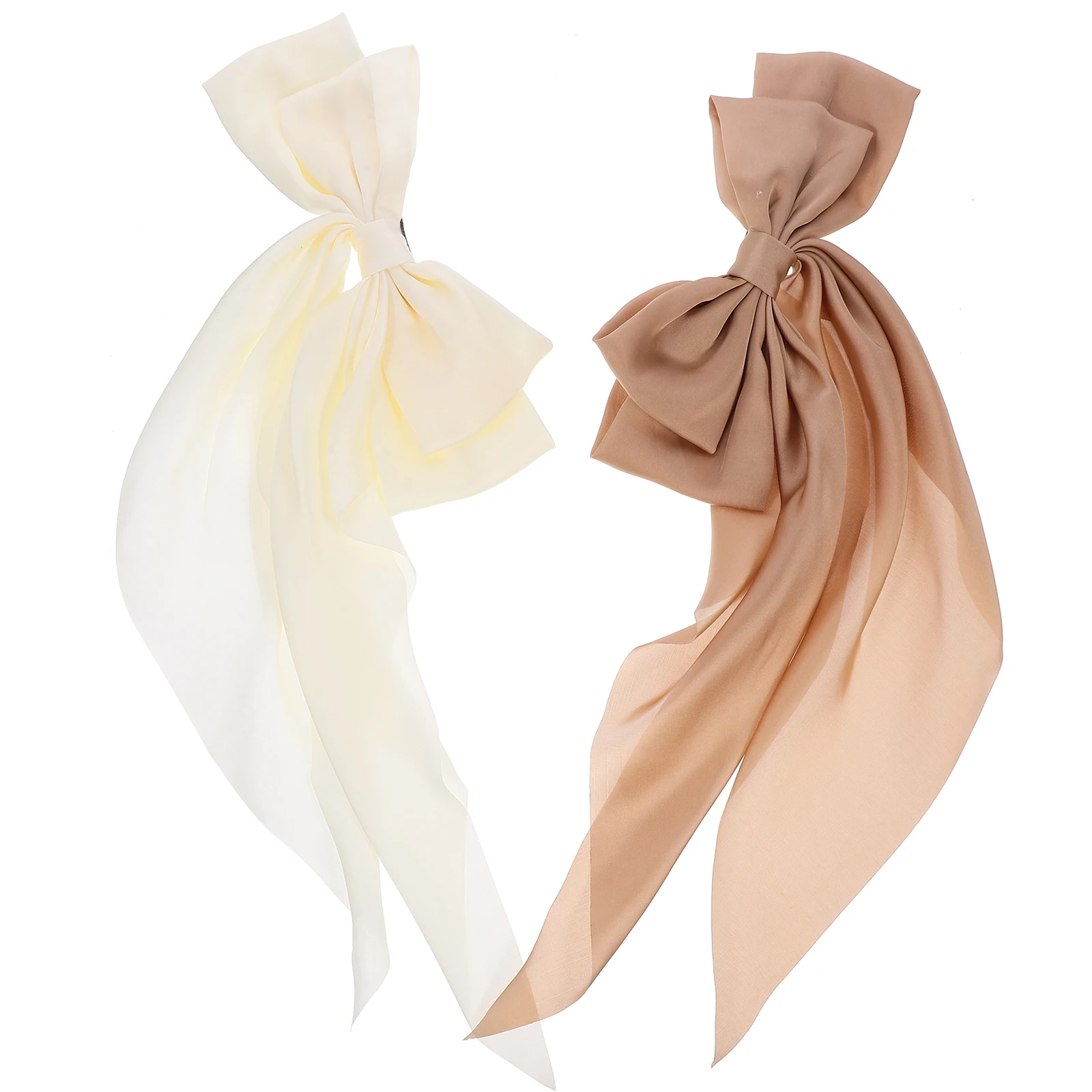 

2 Pcs Bow Hairpin Ribbon Bows Girl Accessories Large Clips Bow-knot Big Barrettes Headband Miss