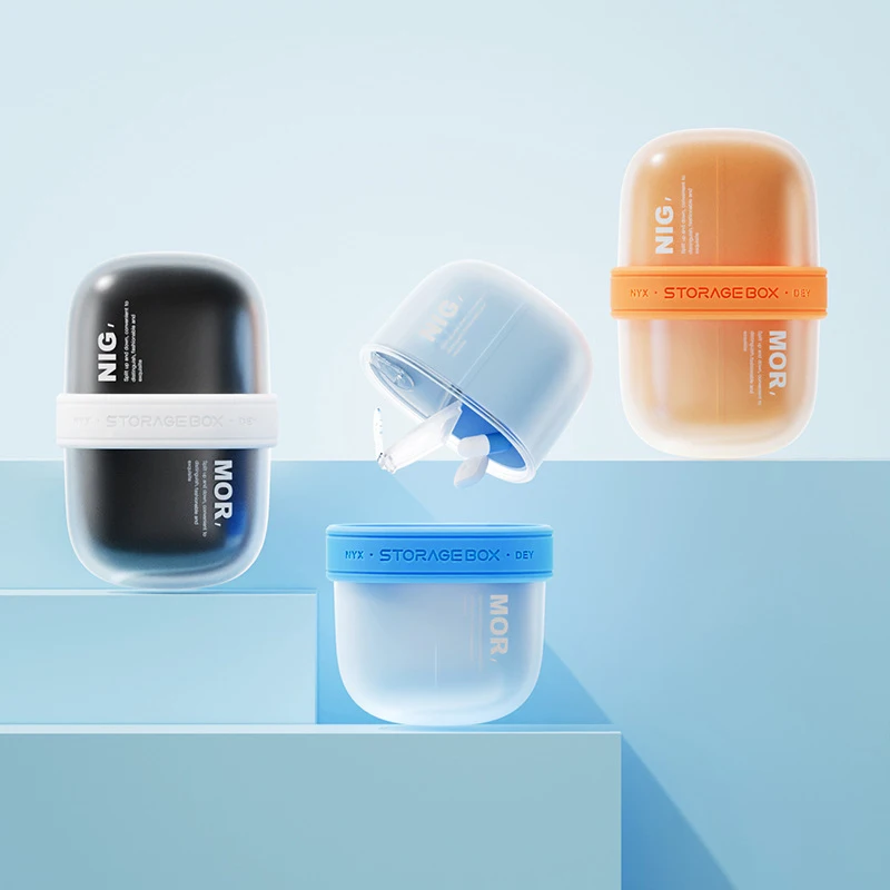 1pcs  Portable Small Pill Box 4 Compartments Daily Travel Pill Case Mini Container for Purse Pocket Compact Medicine Organizer