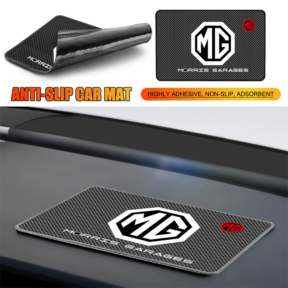 Автомобильный противоскользящий коврик для приборной панели телефона, очки, карты, нескользящий коврик для гаражей Morris MG Hector MG3 MG5 Cyberster EV 3SW EZS X-Power ZS