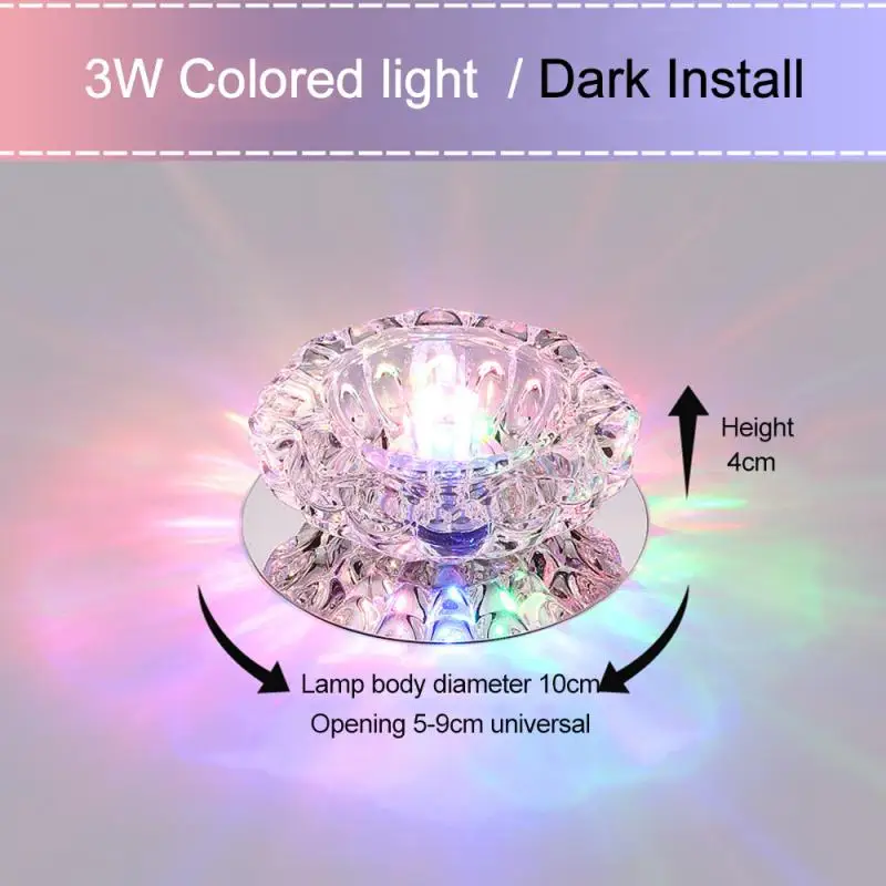 3W Modern Crystal Aisle Flush LED Ceiling Lamp Corridor Lights LED Ceiling Lights For Balcony Lamp Porch Aisle Corridor
