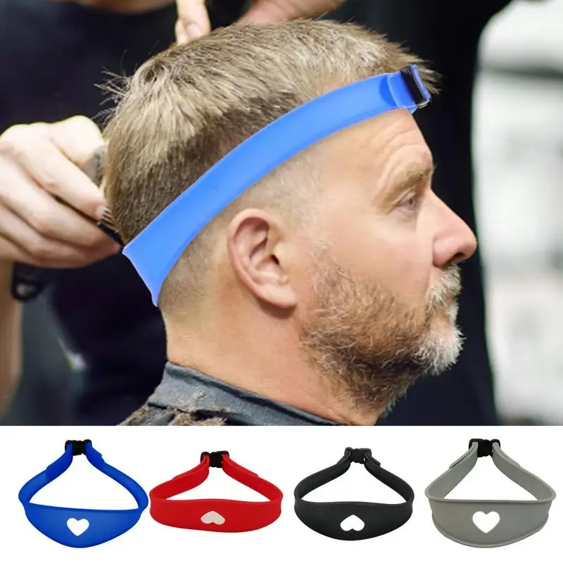 Hair Trimming Guide Silicone Haircut Band Adjustable And Flexible Silicone Headband Hairline Shaping Haircut Bands Tool for home