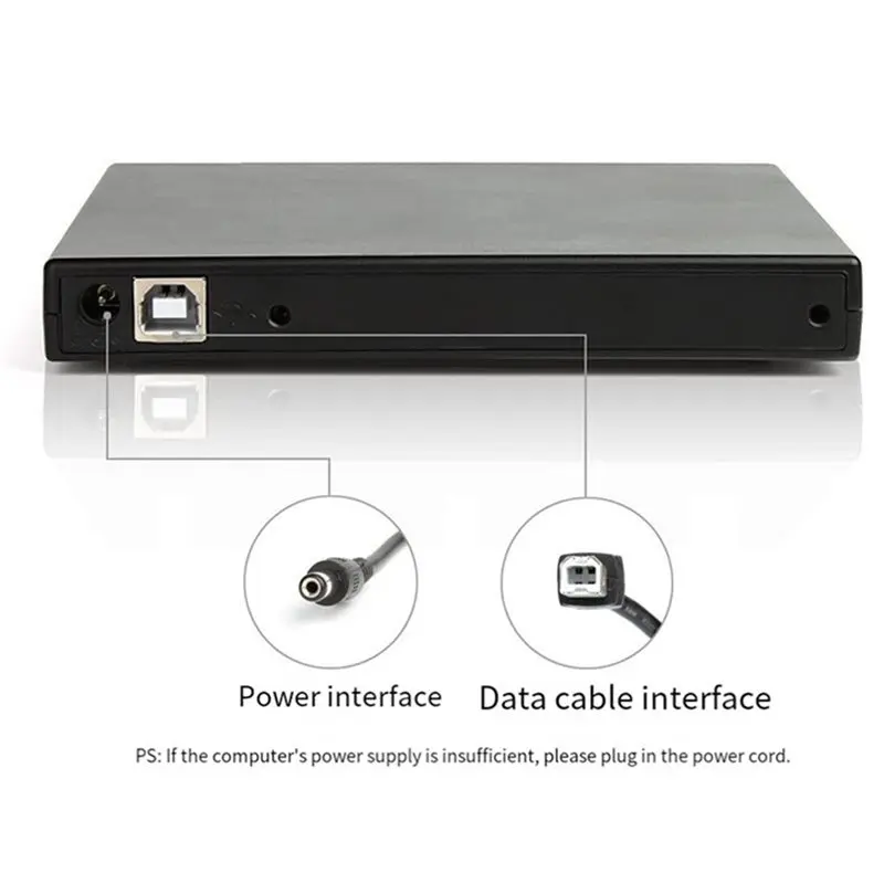 B63B-USB 2.0 External Reader CD/DVD Drive USB External CD-ROM DVD-ROM Burner Disk Drive Player For Laptop Desktop