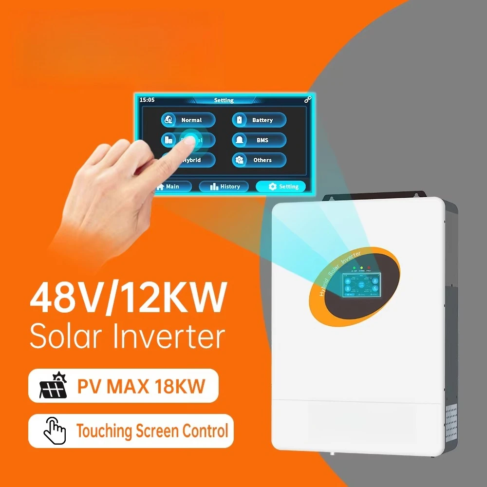 12kW Hybrid Solar Inverter Pure Sine Wave Power Split Phase Solar Panels with and Inverter for Residential