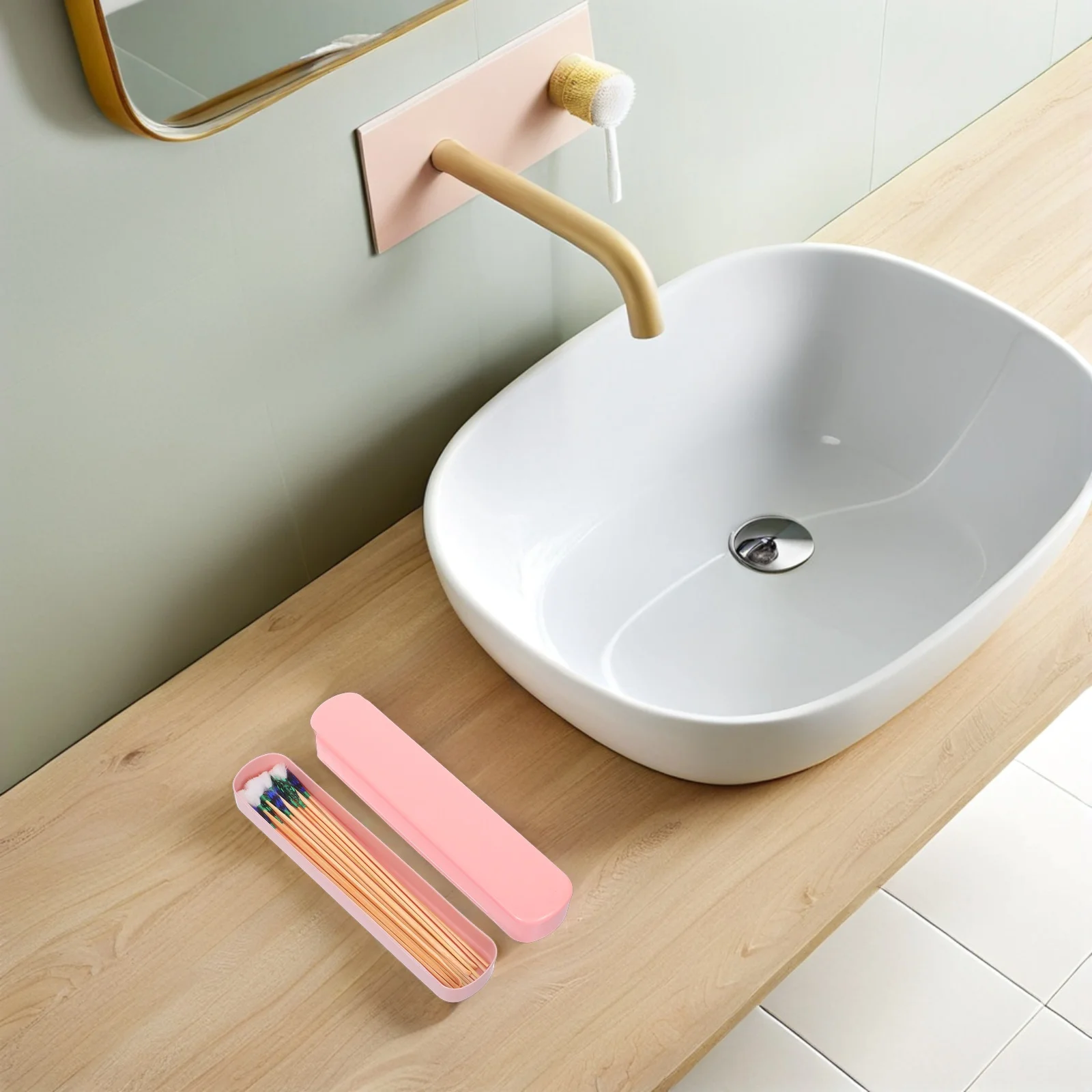 1 مجموعة أدوات تنظيف الأذن مقبض الخيزران الطاووس أوزة الدجاج المهنية الأذن الشمع إزالة عدة صندوق تخزين الاستخدام المنزلي #6