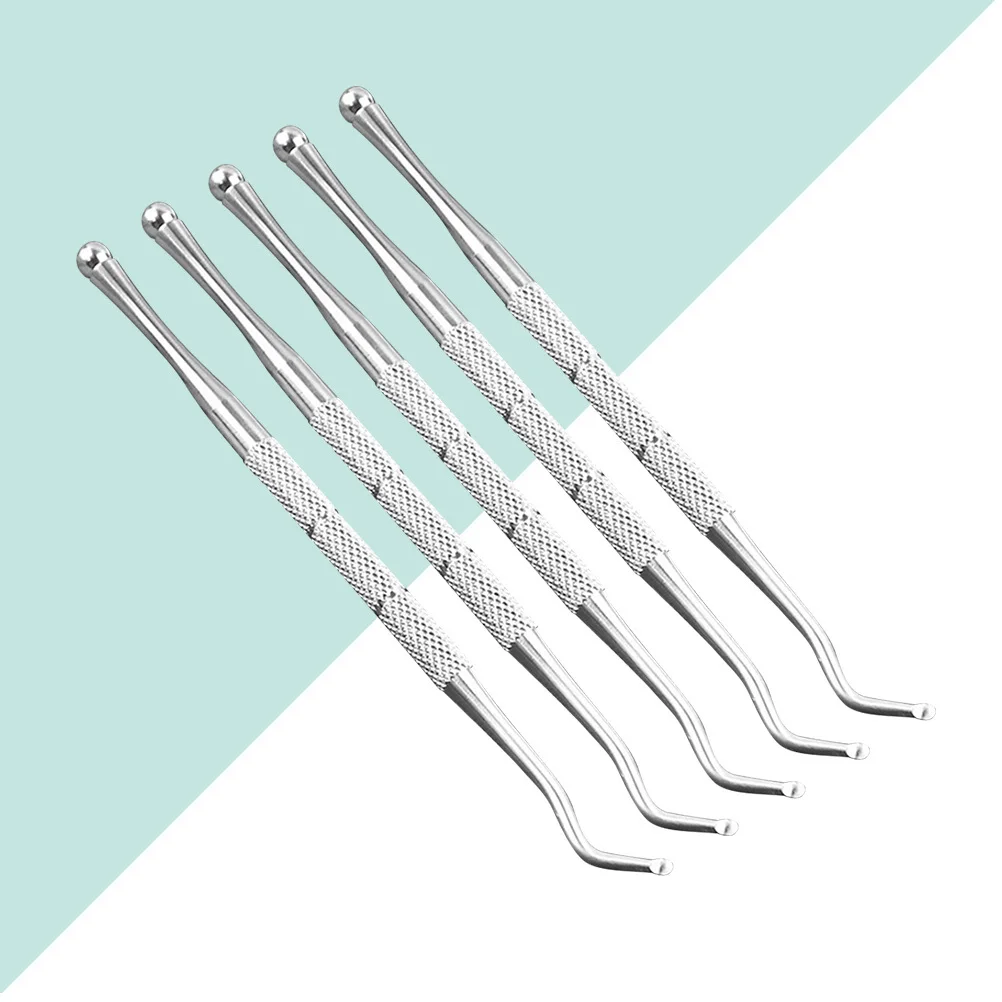 5 uds limas de uñas de acero inoxidable lima de Metal de un solo cabezal longevidad arte de uñas manicura uñas de los pies salón uso doméstico lima de un solo cabezal