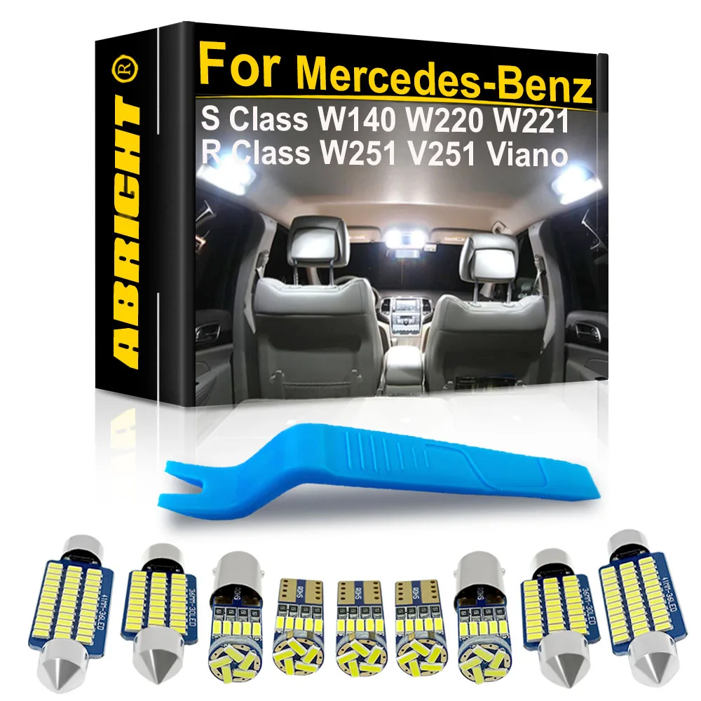 

Car Interior LED Light For Mercedes Benz S Class W140 W220 W221 R Class W251 V251 Viano W639 Sedan MPV Parts Accessories Canbus