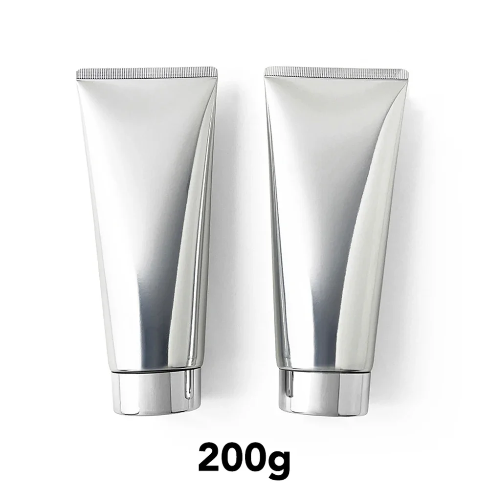 

200g Aluminum Plastic Silver Squeeze Tube Empty Refillable Cosmetic Container Body Lotion Cream Soft Bottle 200ml