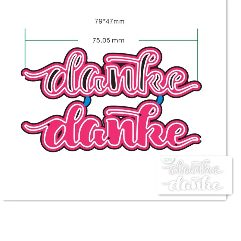 Немецкое слово, металлические Вырубные штампы, трафареты для «сделай сам», скрапбукинг