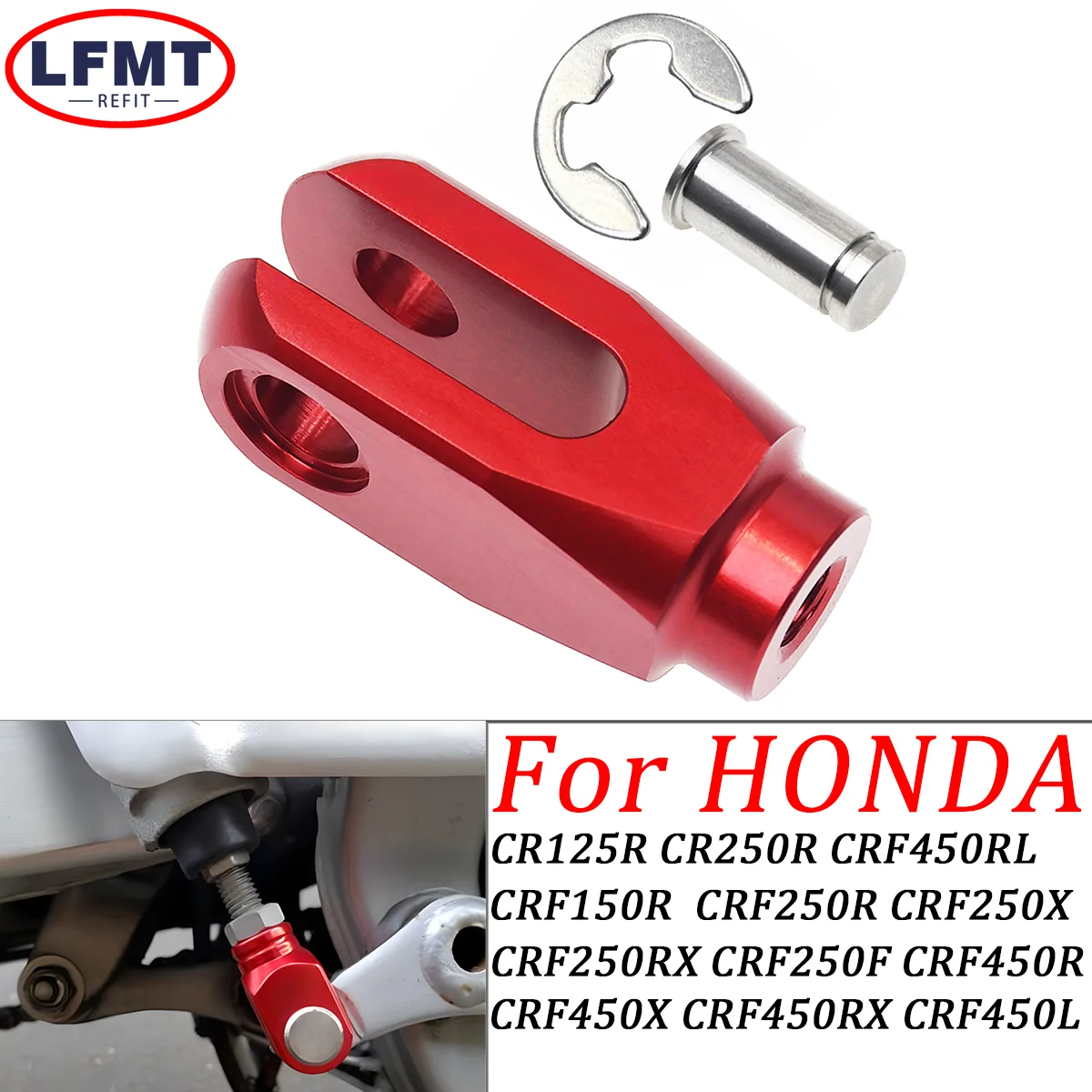 

Rear Brake Rod Joint Clevis For HONDA CR125R CR250R CRF150R CRF250R CRF250X CRF450R CRF450X CRF450RX CR CRF Motorcycle