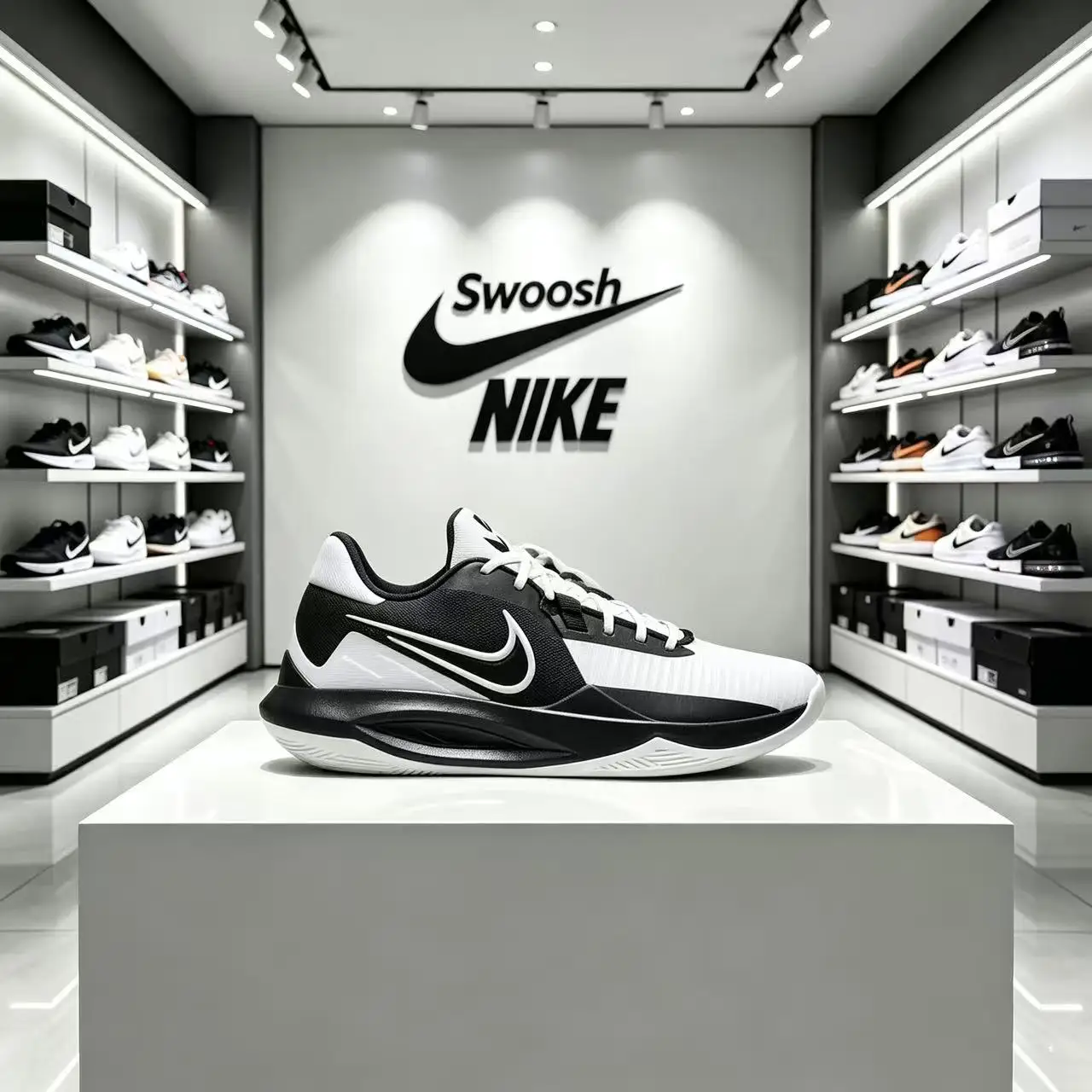 Nike Precision 6 Precision 6 Round Toe Lace-Up Durable Low-Top Basketball Shoes Men’s DD9535-007