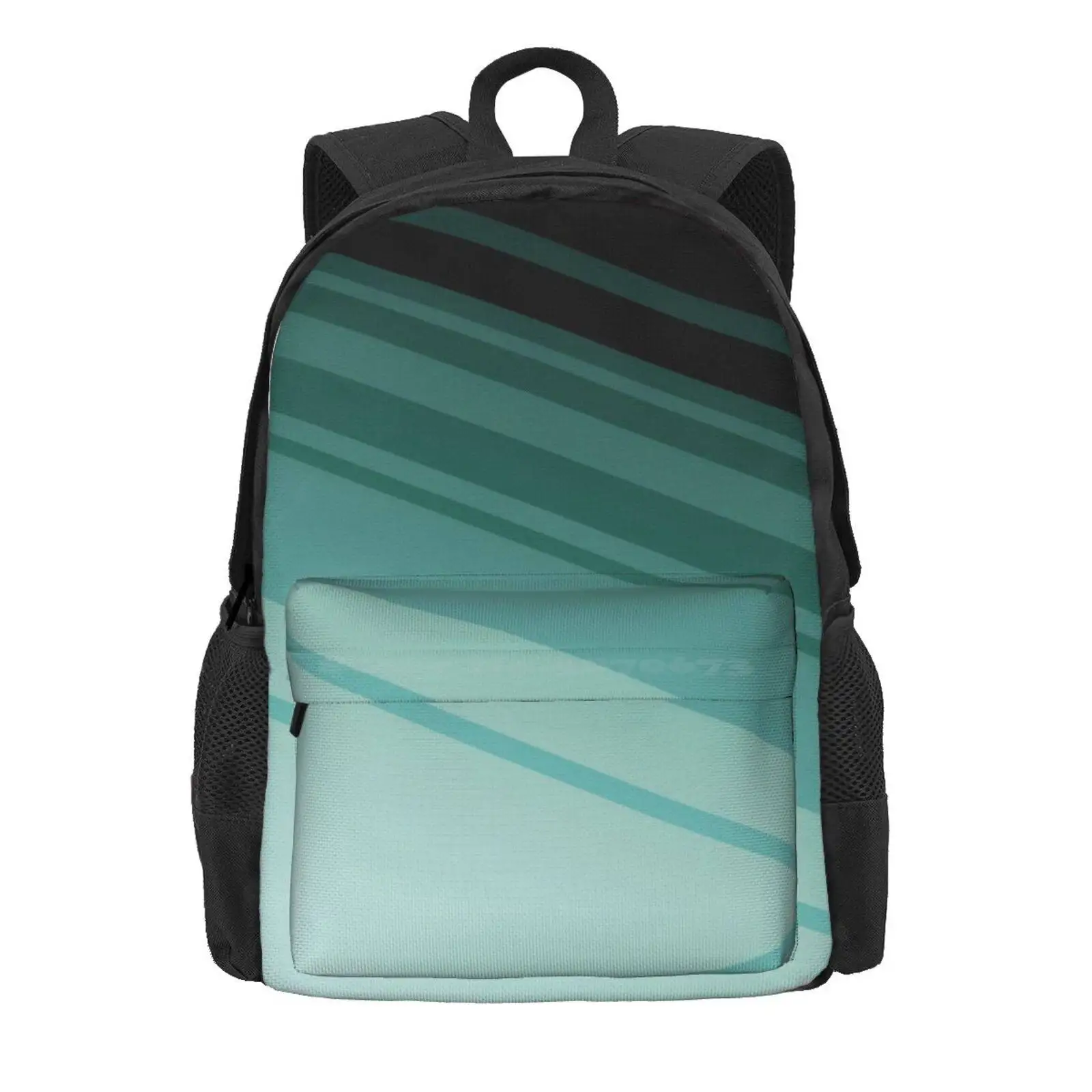 Abstract Design J52 - Teal Turquoise Hot Sale Schoolbag Backpack Fashion Bags Teal Blue Elegant Hue Emerald Green Dark Green