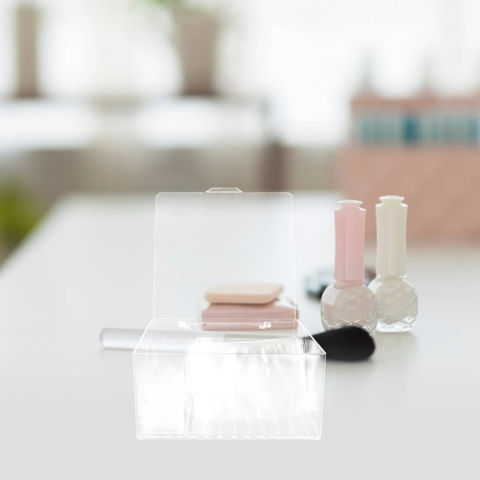 1Set Clear Jewelry Organizer Box Portable Earring Necklace Ring Storage Case Travel Dustproof Container with Dust Bag