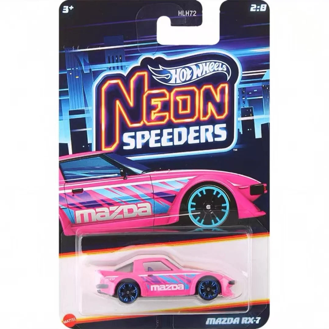 Hot Wheels 2025 Neon Racers Série Cidade Porsche Dodge Volkswagen Compact HLH72 Carros Modelo Brinquedos de Aniversário para Meninos Hot Wheels Presente