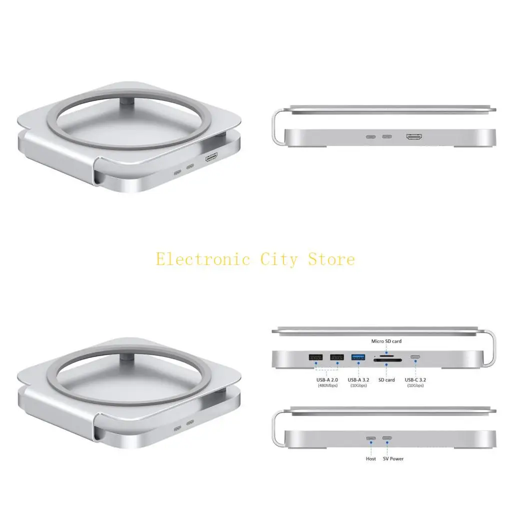 

Док -станция Aluminum Stand Dock SSD Dopansion Type C для Mini 2024 Hu8d