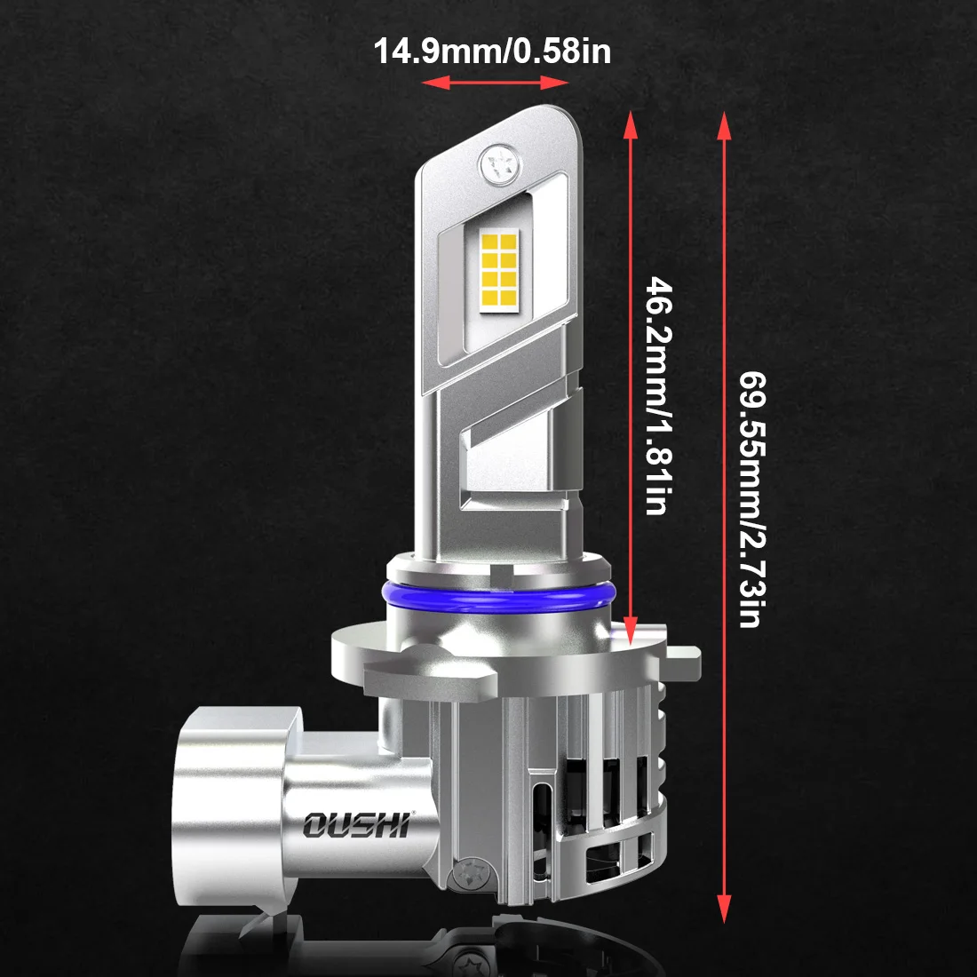 OUSHI 2pcs 9006 HB4 Led Car Headlight Bulb Super Led 6000K White 9006 Replacement Plug and Play No Adapter Required For Buick