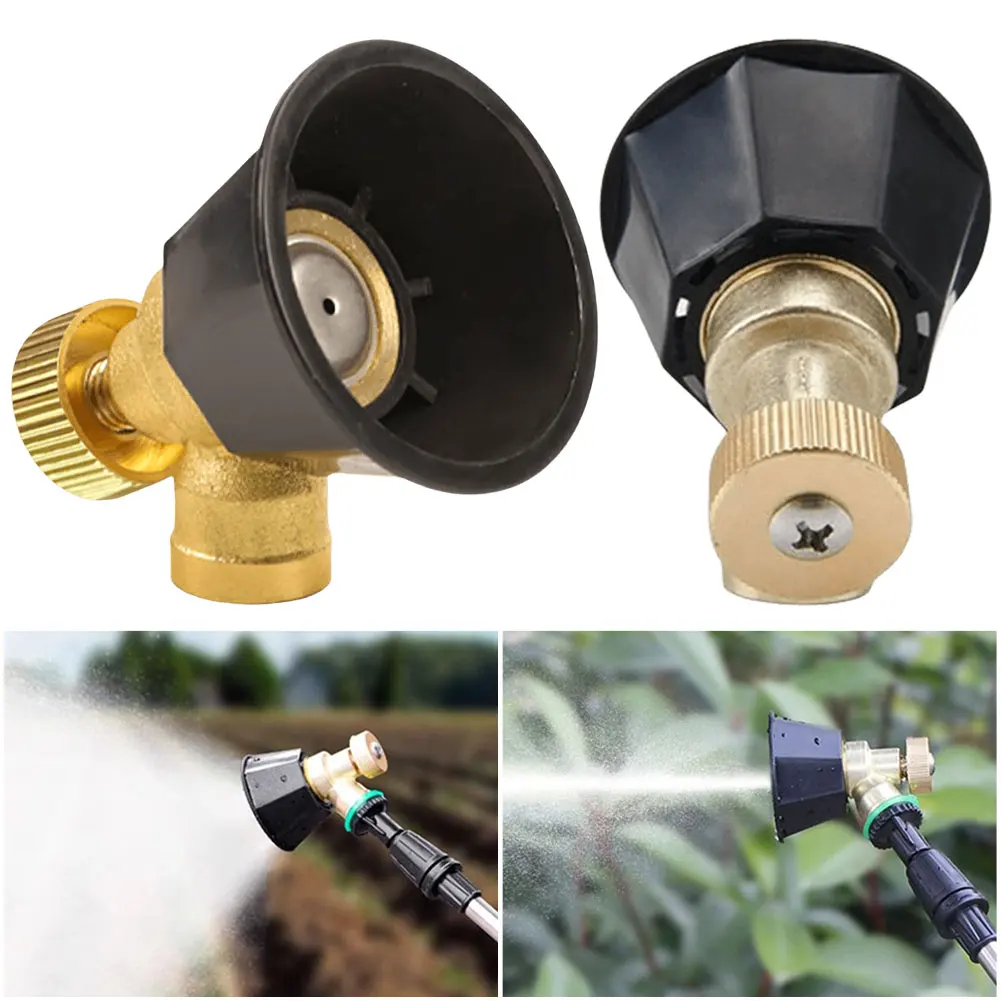 High Pressure Sprayer Nozzle Adjustable Agricultural Atomization Nozzle Brass Agricultural Spray Nozzle Head Gardening Tools