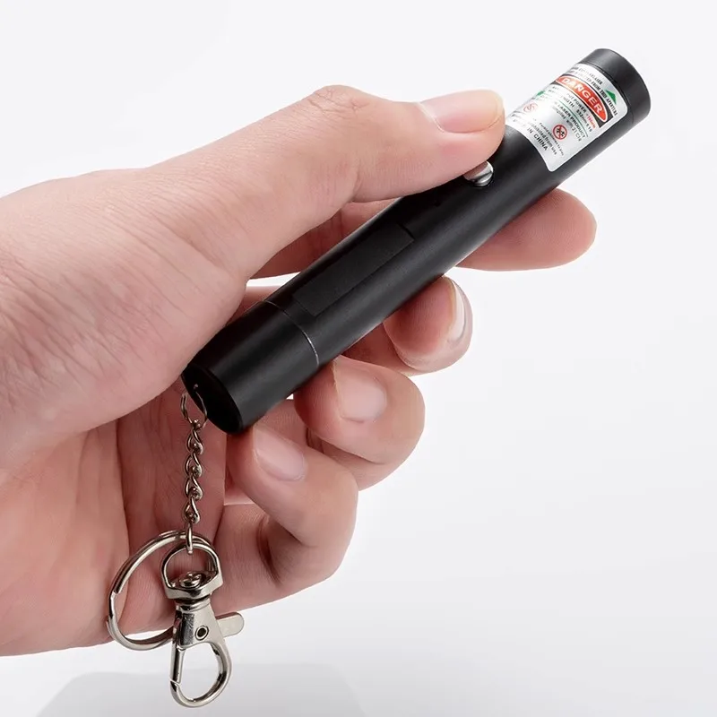 Mini 2 in1Cat Keychain Fun Pointer مؤشر ليزر محمول LED التدريب الشعلة الحيوانات الأليفة القط دغدغة لعبة مصباح يدوي