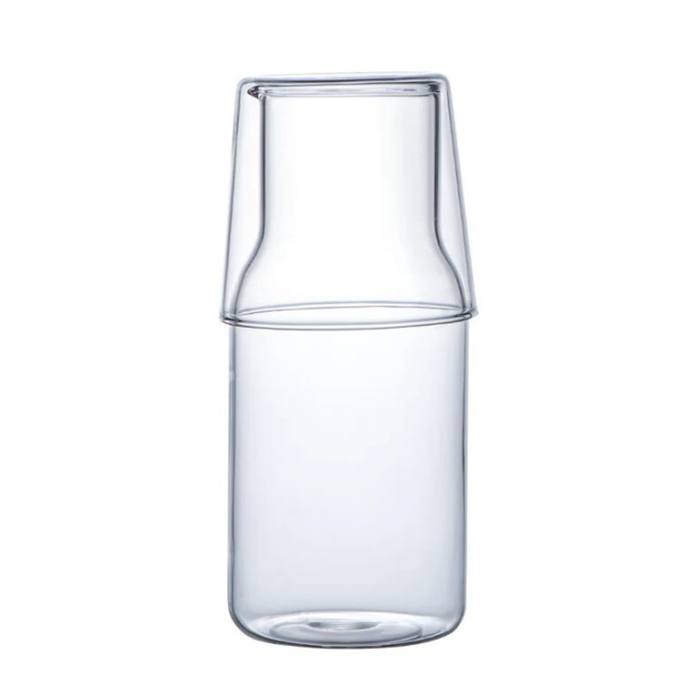 

1 Set Pot and Cup Set Practical Breakfast Glass Teapot Drink Milk Heat Resistant Glass Teapot for Home Restaurant