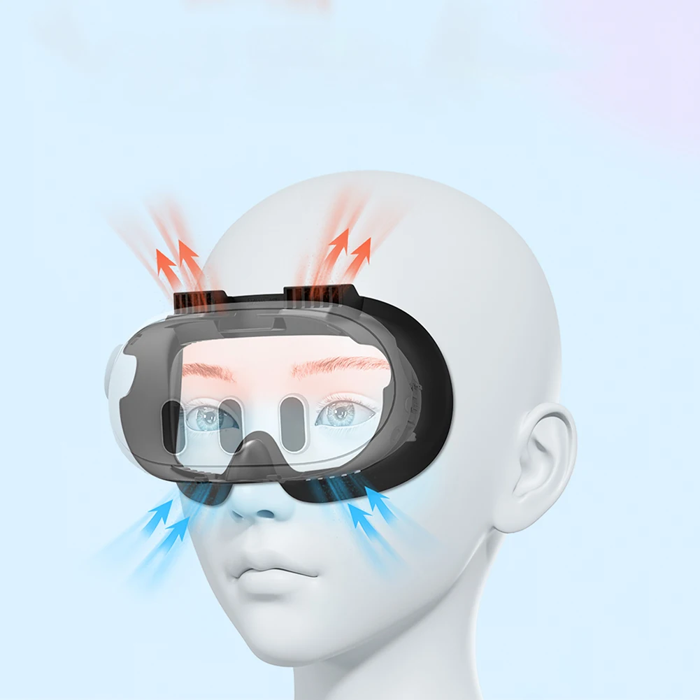 3 في 1 قناع الوجه غطاء تنفس وسادة الوجه وسادة Sweatproof بولي Leather الجلود نسيج الحرير الجليد استبدال رغوة الوسادة ل ميتا كويست 3