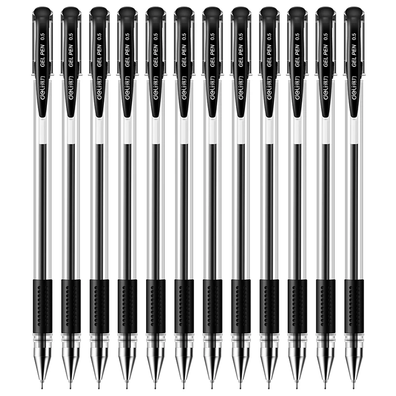 Deli Hot Selling Kugelschreiber Signierstift Bürobedarf für Studenten, Schwarz und Rot, 12er-Pack pro Box