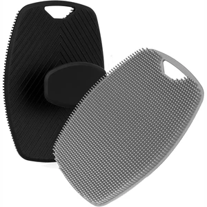 Sikat Cuci Mandi Scrubber Tubuh Silikon Sikat Tubuh Pengelupas Pegangan Scrubber Wajah Mandi Sikat Basah & Kering untuk Pria Wanita 10 lulur penghapus benjolan penjualan terbaik - №