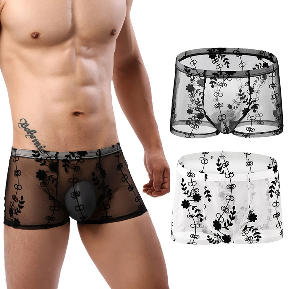 

Мужские сексуальные боксеры, нижнее белье, прозрачные шорты, сумки, трусы