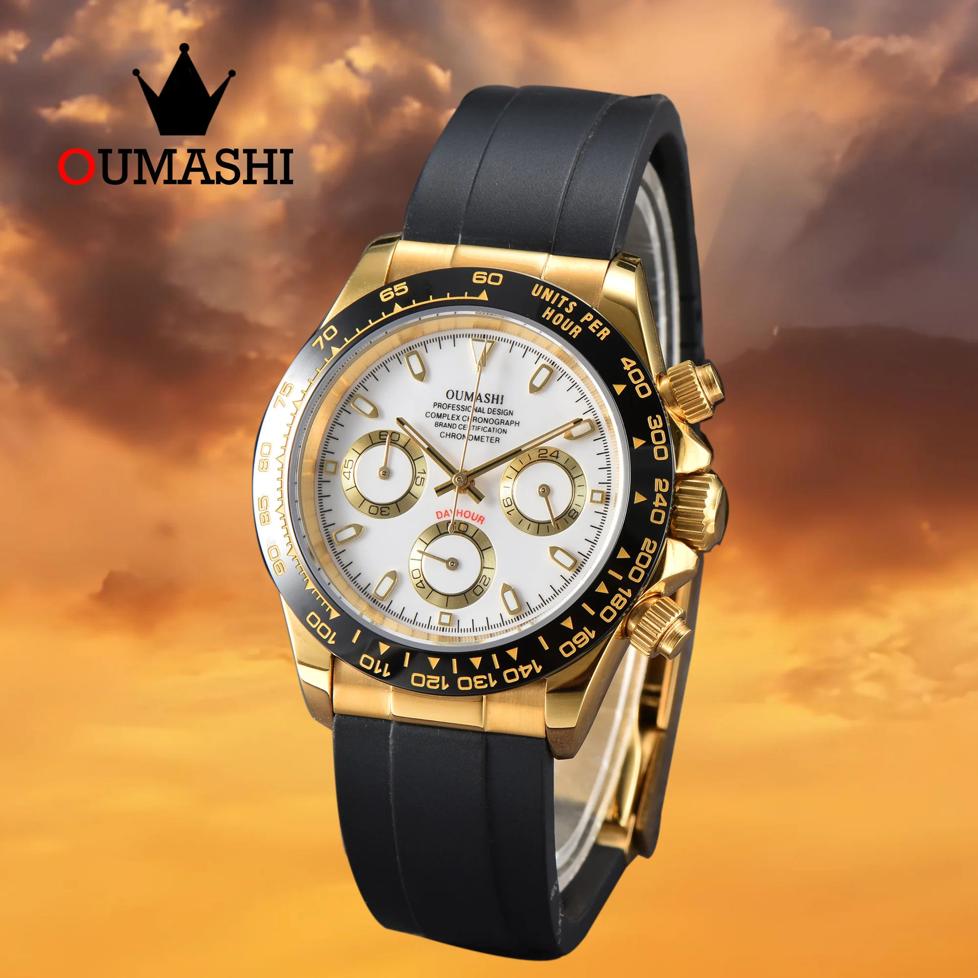 

New VK63 series watch OUMASHI men's watch Sapphire stainless steel night vision luminous waterproof watch