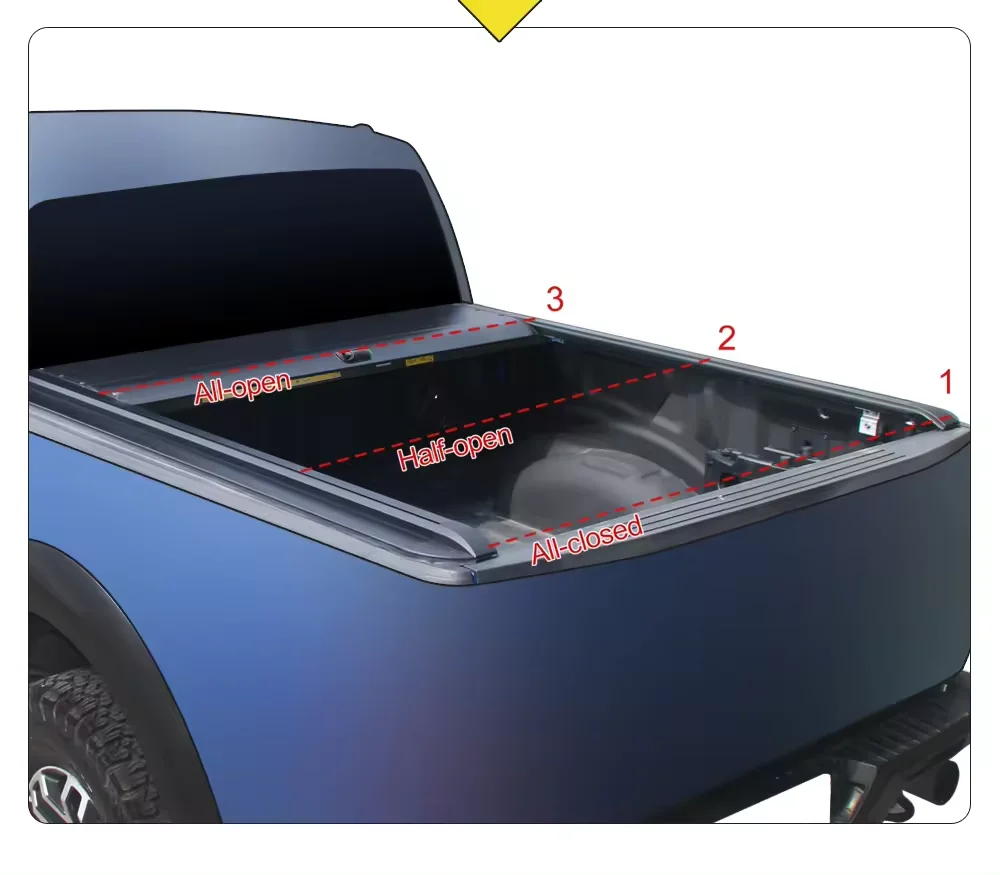 off-road accessories roller shutter retractable truck bed lid tonneau pickup cover for great wall gwm poer