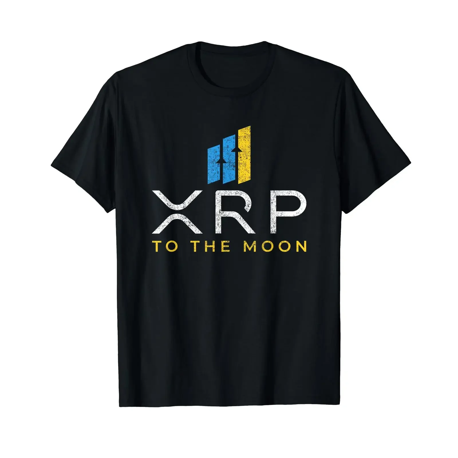 XRP to the Moon Crypto Merchandise T Shirt black vintage Washed homme Soft streetwear Unisex Casual Comfortable Stylish