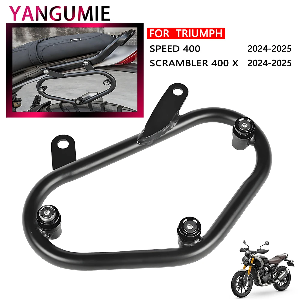 

Triumph 2024 2025 For Triumph SPEED 400/ SCRAMBLER 400X Motorcycle Side Trunk Bag Holder Saddle Bag Trunk Bag Support Bracket