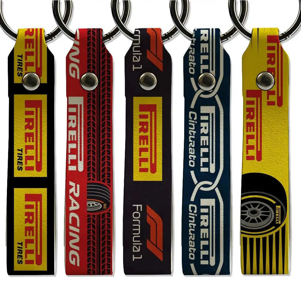Motorcycle PIRELLI Simple Keychain Lightweight Key Ring Backpack Charm Card Holder