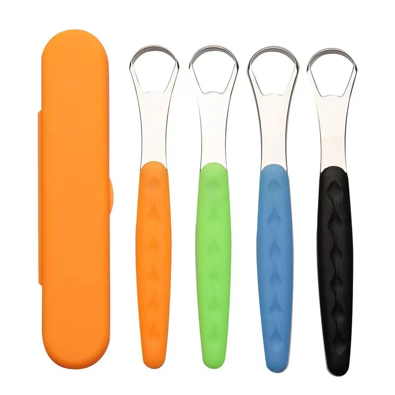 

Stainless steel tongue scraper box, tongue coating brush, hanging tongue board, tongue coating cleaner, oral cleaning tool