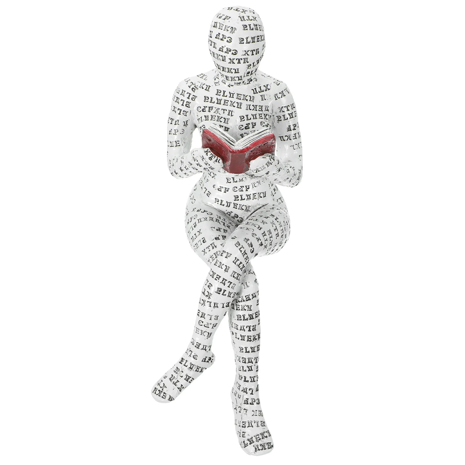 

Resin Reading Woman Figurines Statue Desktop Crafts Home Decor Accessories Abstract Bookshelf Figure Reader Ornament Smooth