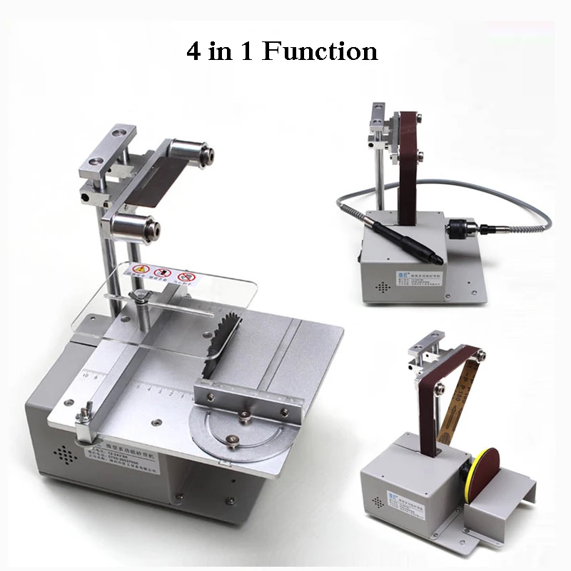 Electric Belt Sander Mini Ponceuse Multi-function Cutting Machine Table Saw DIY Woodworking Desktop Sanding Grinding Machine