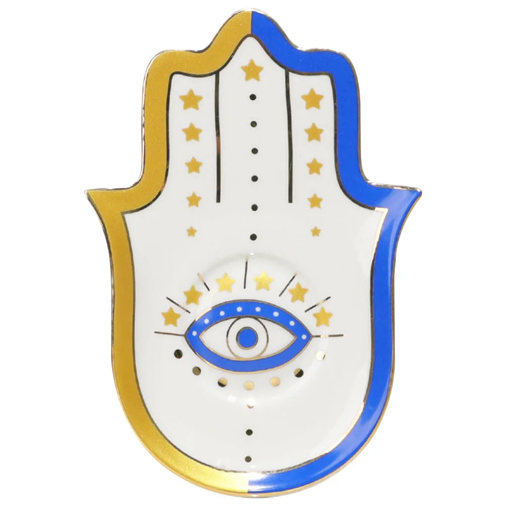 

Керамическая тарелка для ювелирных изделий от сглаза, декоративный поднос, держатель для ожерелья, настольный органайзер для ювелирных изделий, держатель для хранения колец, брелок, посуда