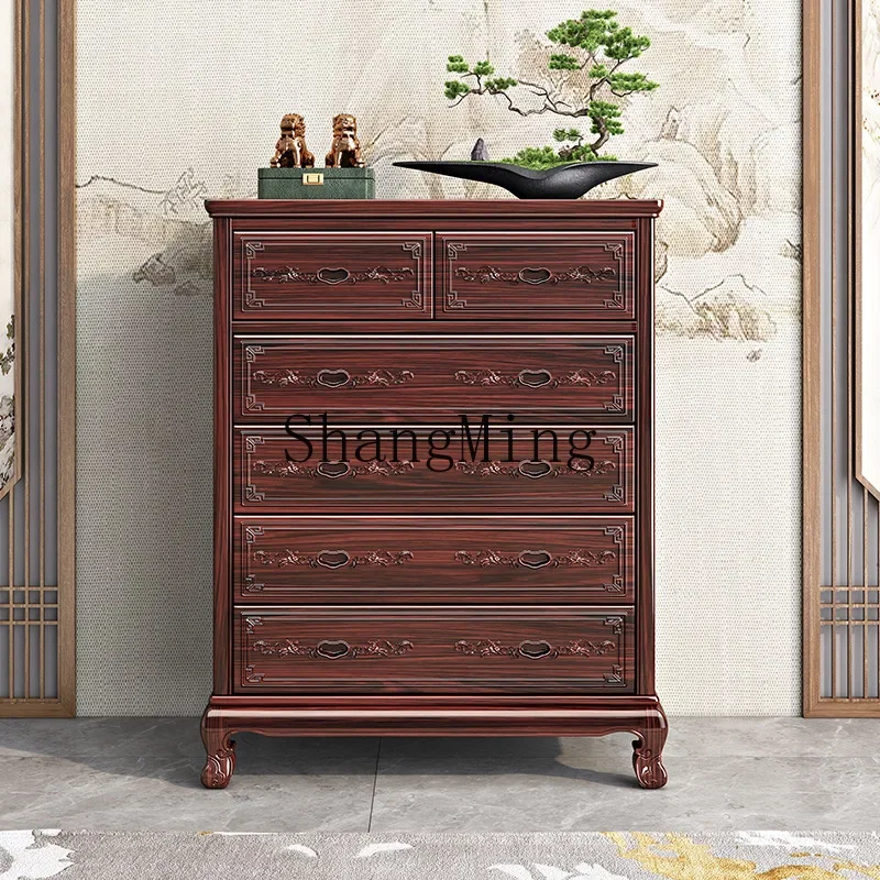 

SM new living room locker bedroom wall drawer locker Chinese solid wood home