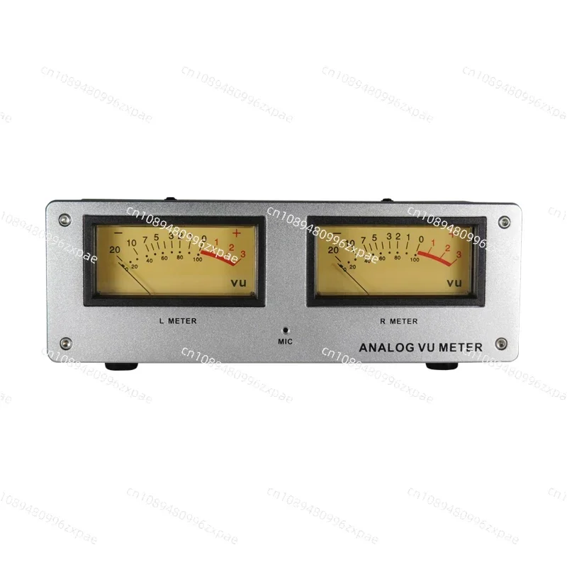 MIC-73 Voice-Activated Square VU Meter Level Meter Finished Machine Aluminum Alloy Panel LED Warm Backlight Without Wiring