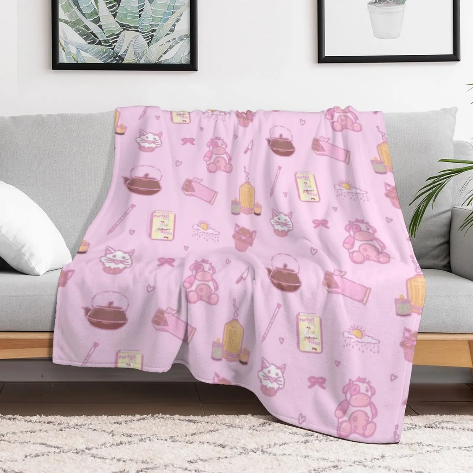 Doki Props Pattern! Throw Blanket Warm Decorative Throw Blankets