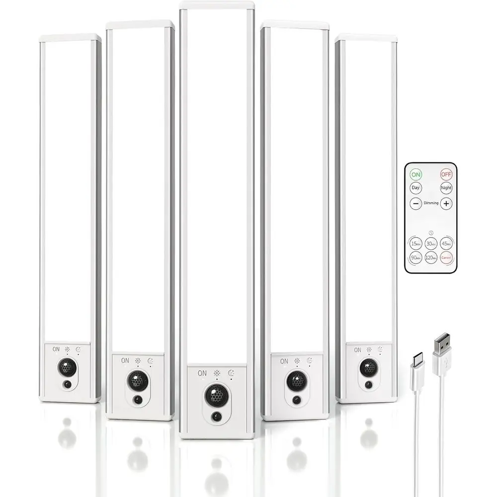 

EZV5 Pack Under Cabinet Lighting, Rechargeable Motion Sensor Light, LED Closet Lights Wirel, 5700K Dimmable, Timer, Magnetic, wi